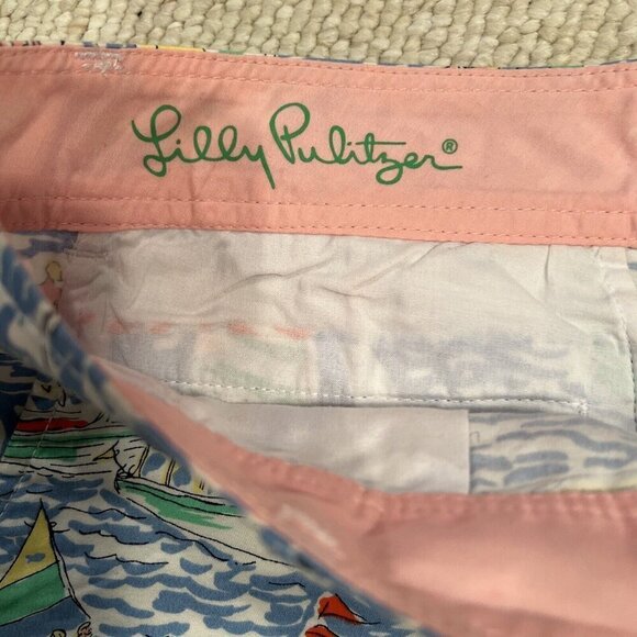 Lilly Pulitzer Callahan Short Size 4 Get Nauti Nautical Preppy Sailboat - Picture 3 of 6